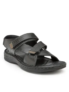 Teakwood Black Daily Wear Sandals