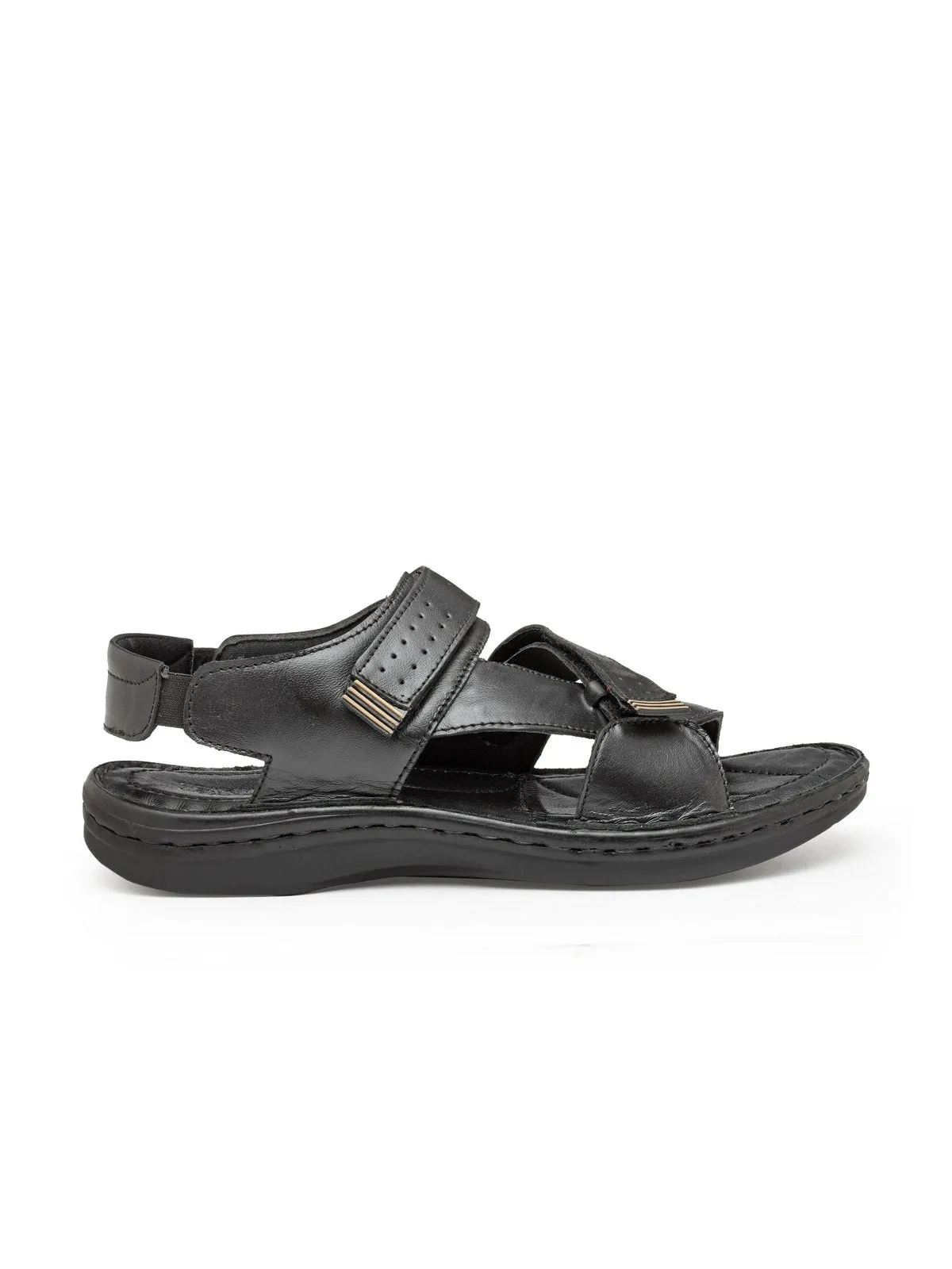 Teakwood Black Daily Wear Sandals