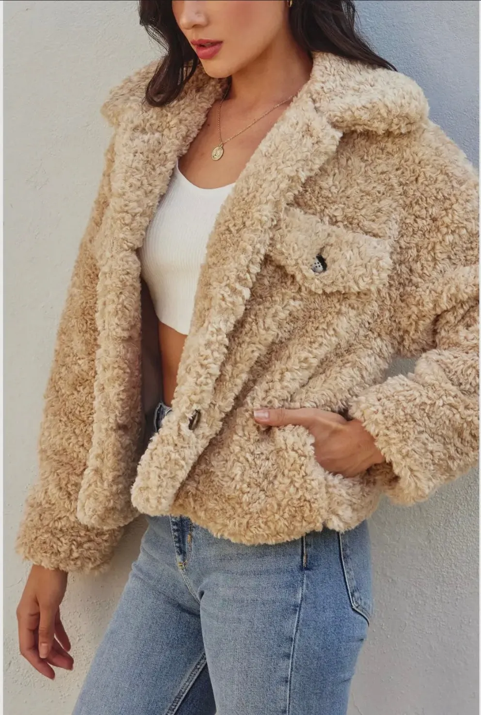 Teddy Bear Collared Jacket