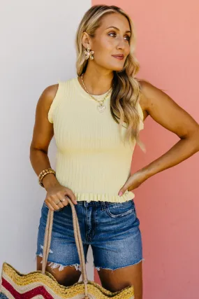 The Briana Sleeveless Frill Top