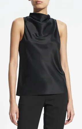 Theory Women's    Cowl Neck Sleeveless Top Black