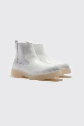 Track Sole Angled Gusset Chelsea Boot | boohooMAN UK