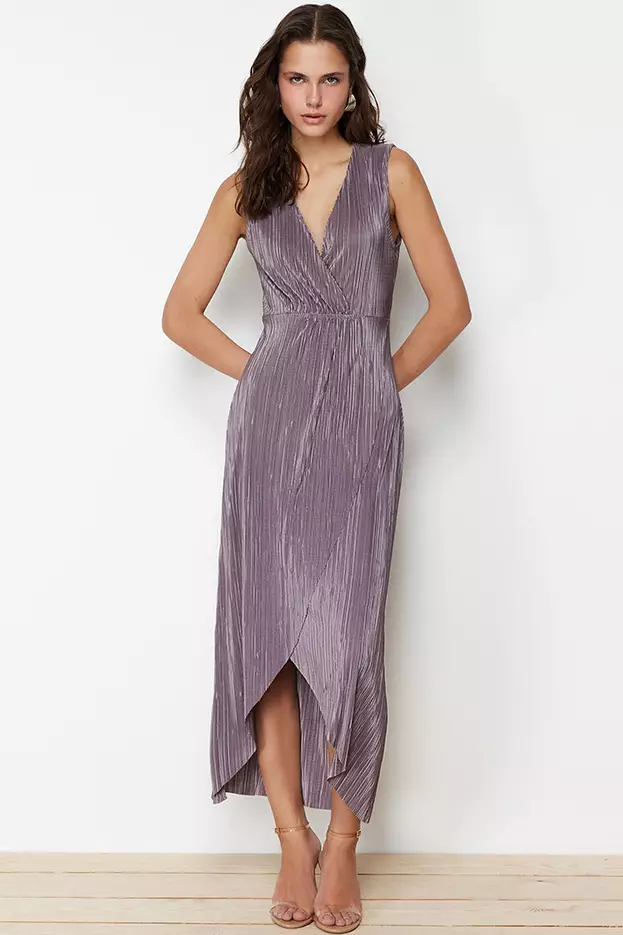 Trendyol Pleated Wrap Dress