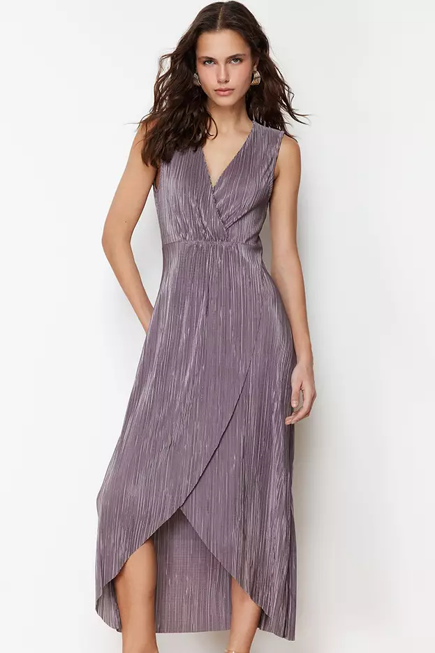 Trendyol Pleated Wrap Dress