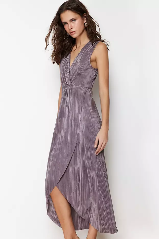 Trendyol Pleated Wrap Dress