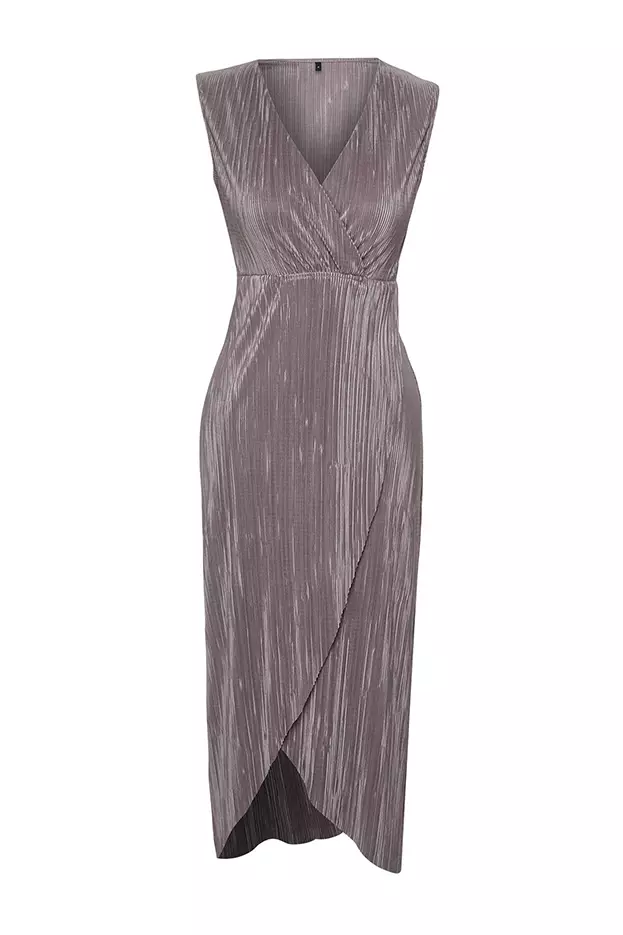 Trendyol Pleated Wrap Dress