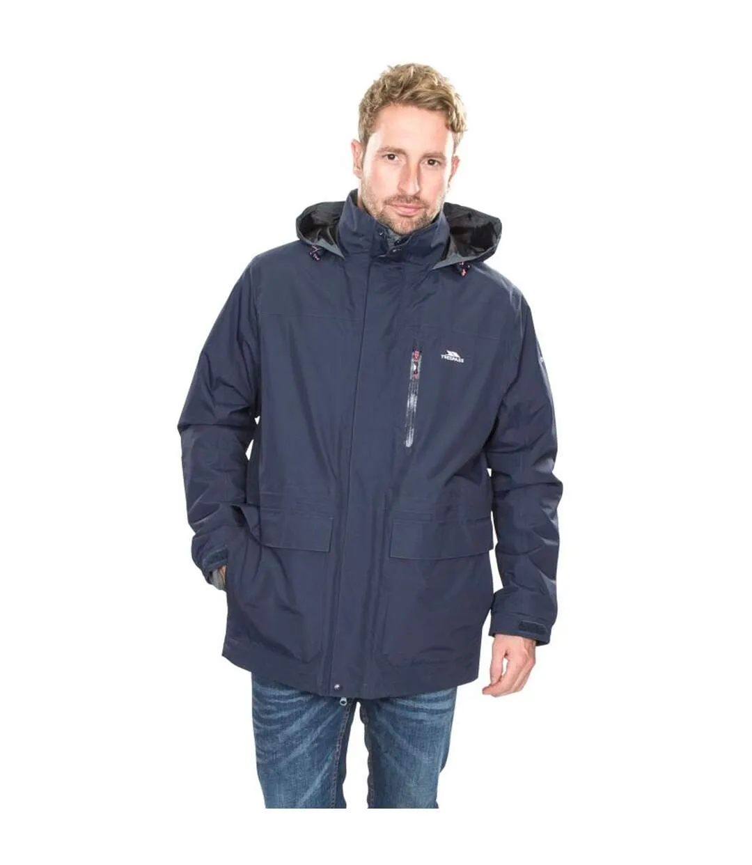 Trespass Mens Edgewater II 3 In 1 Waterproof Jacket (Navy) - UTTP3772