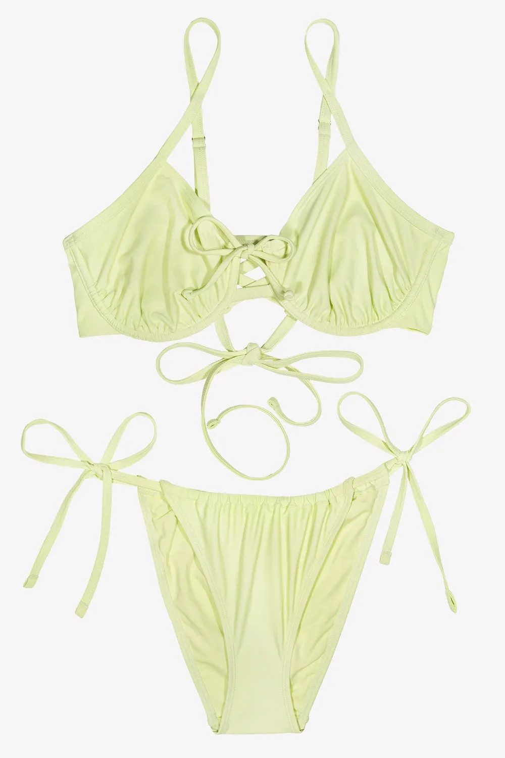 Underwire Bikini Top And String Bikini Set | Tart Apple