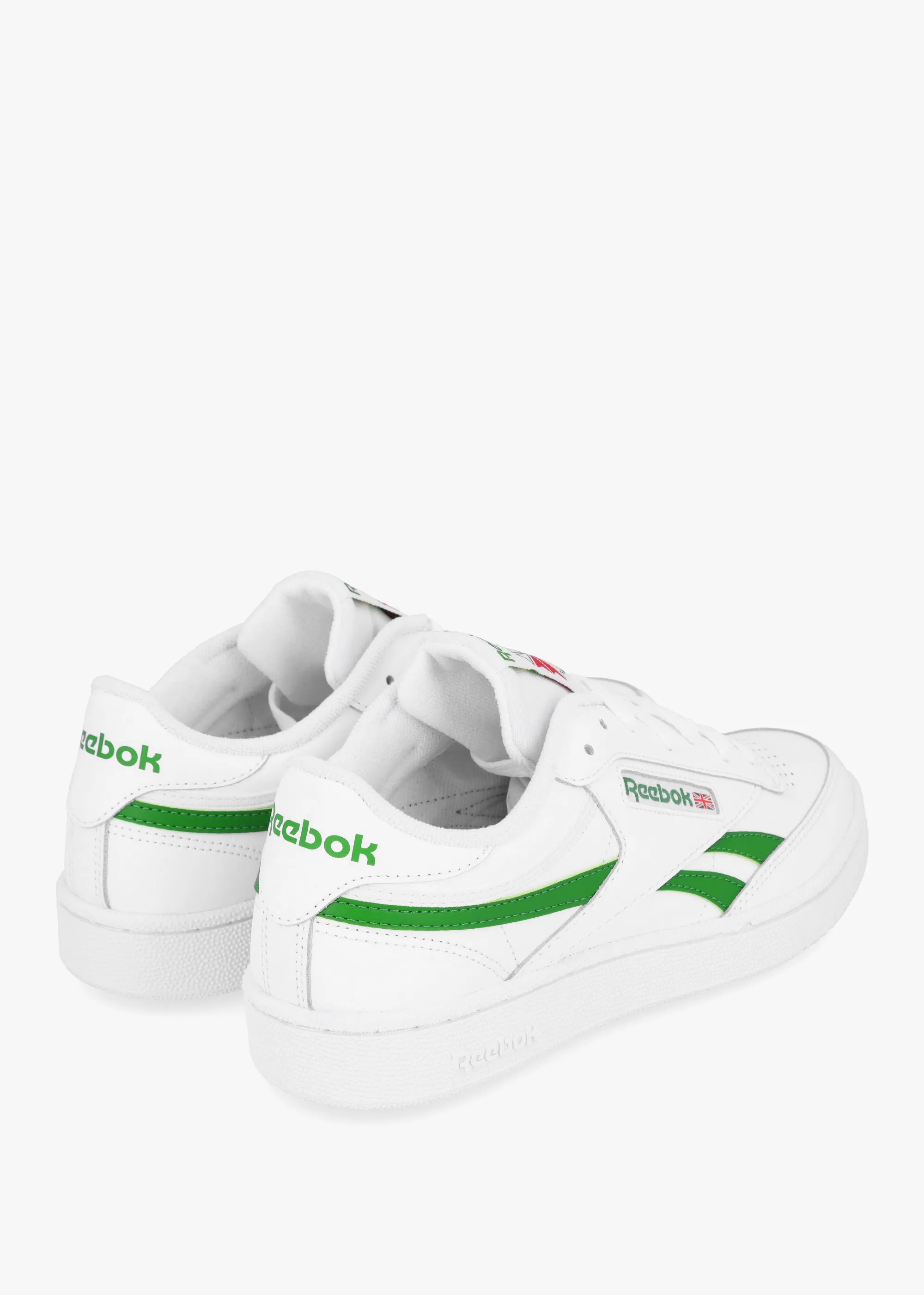 Unisex Club C Revenge White Green White Leather Tennis Trainers