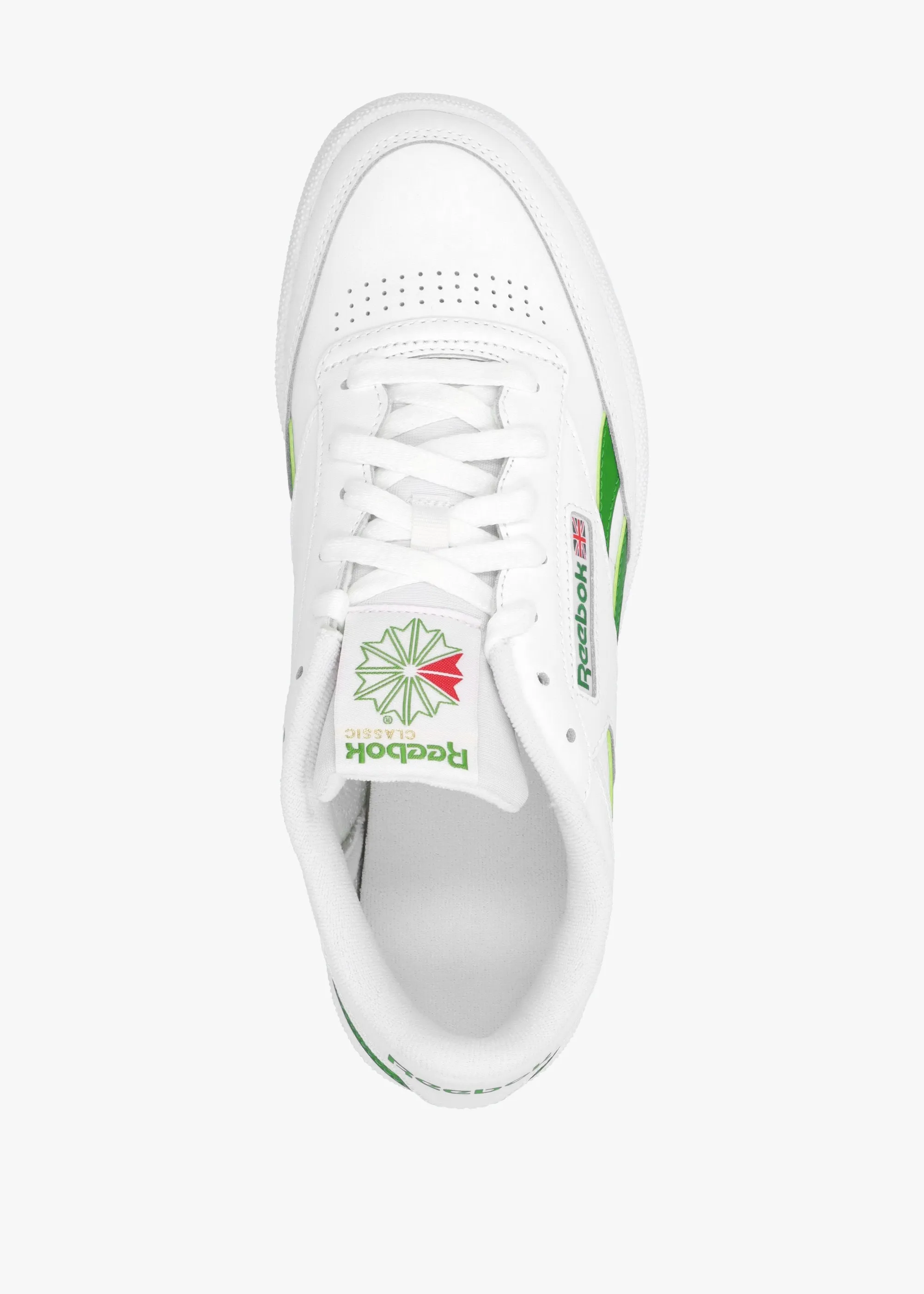 Unisex Club C Revenge White Green White Leather Tennis Trainers