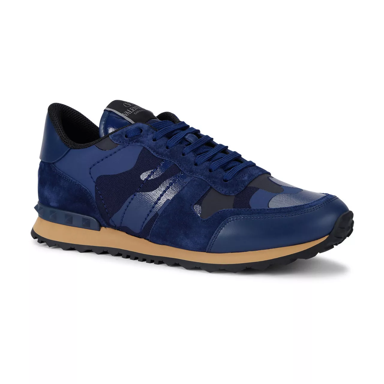 VALENTINO GARAVANI Camo Rock Lace-Up Trainers - Blue