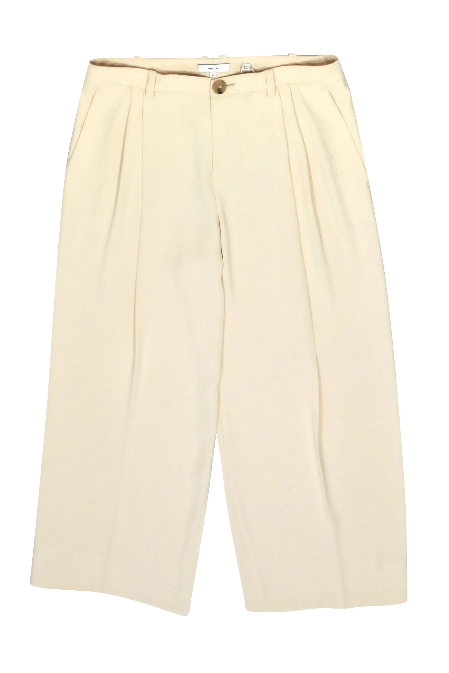 Vince - Cream Wide Leg Pleated Dress Pants Sz 10