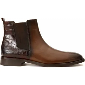 Vinci Leather The Manby Brown Leather Chelsea Boot (14561 T-2)