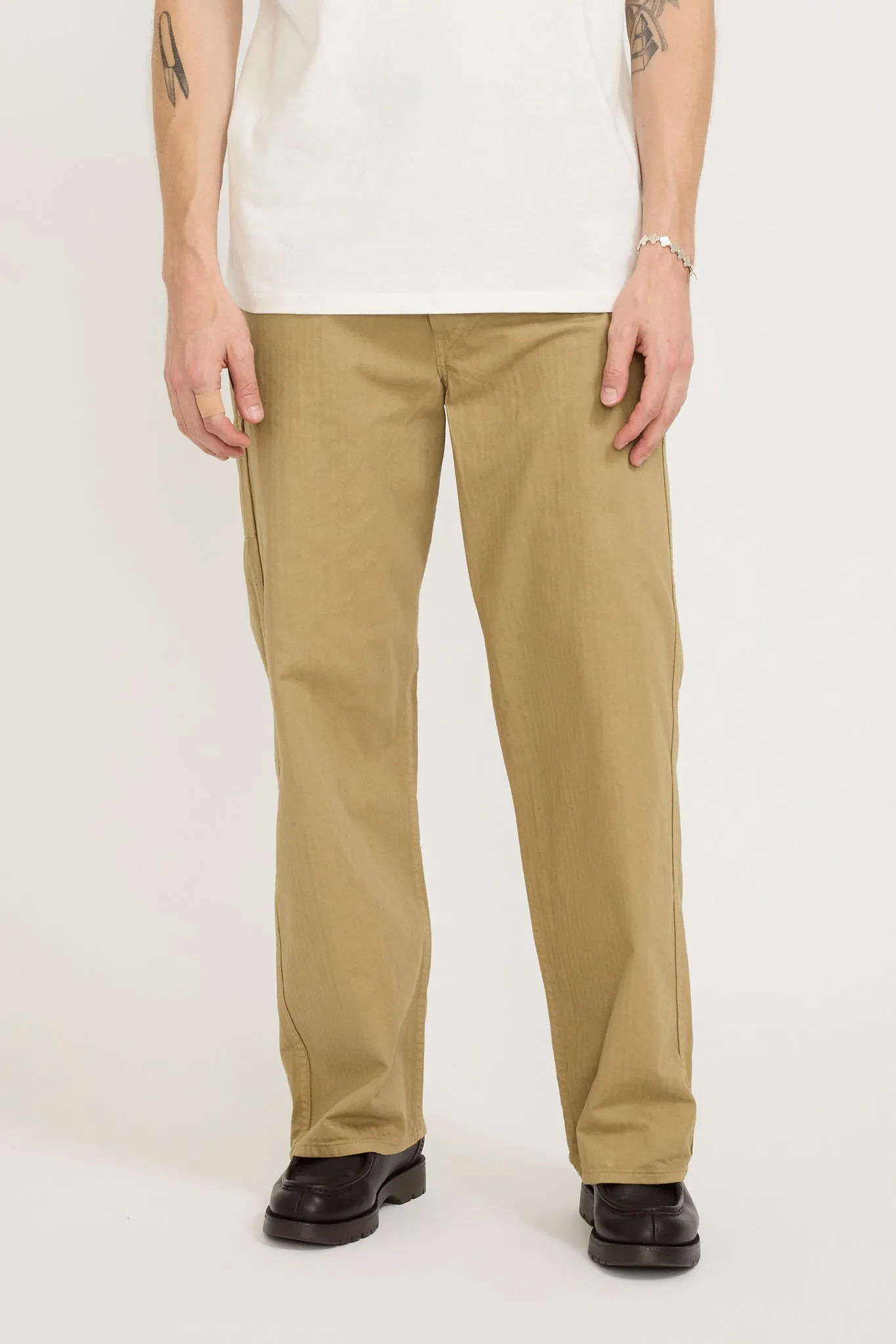 Wide Fit French Work Pants Khaki