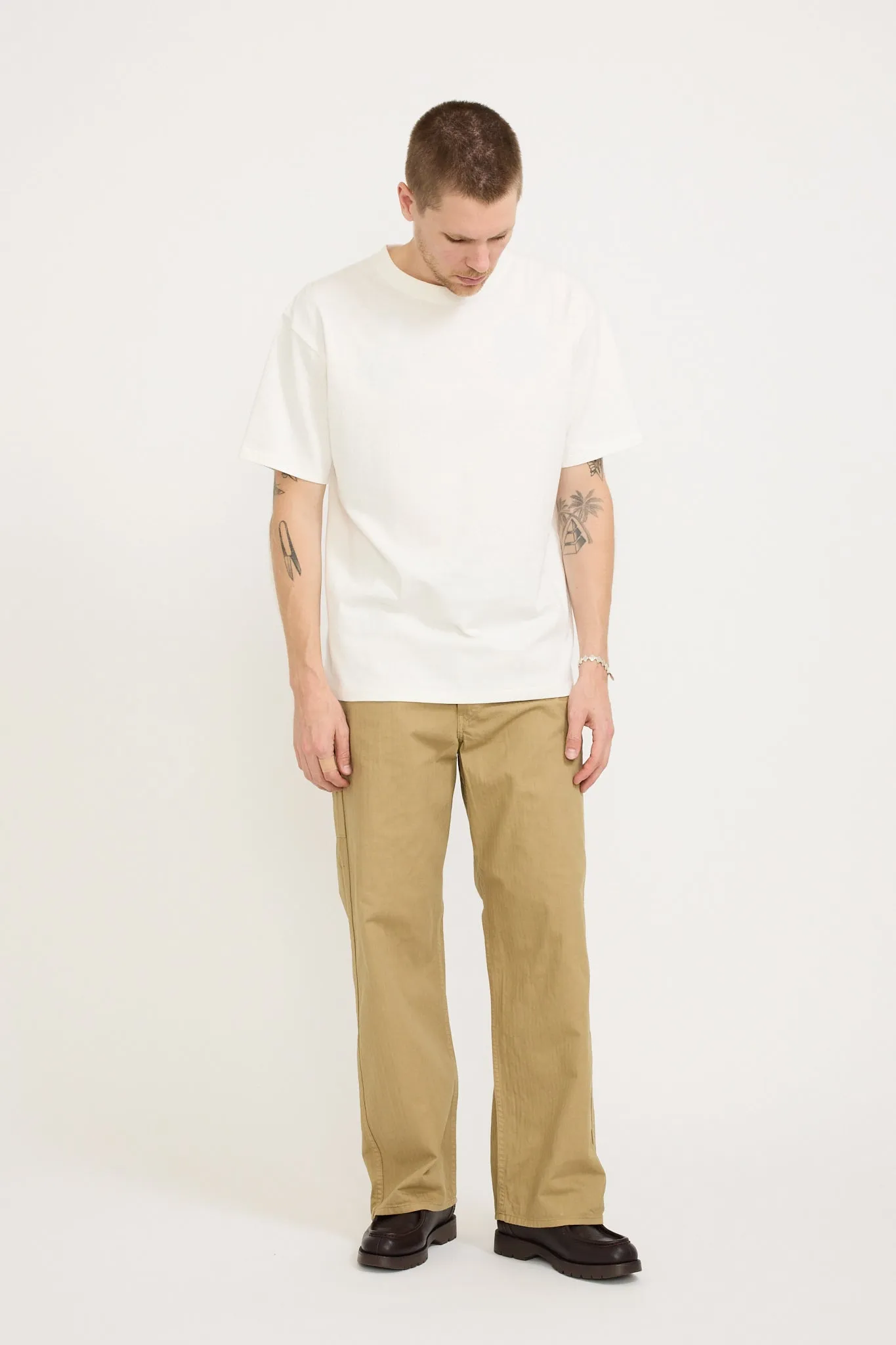 Wide Fit French Work Pants Khaki