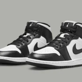 Women's nike air jordan 1 mid panda black white