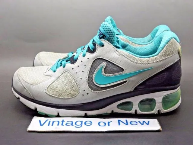 Women's nike air max turbulence+ 16 grey turquoise black running sz 7.5