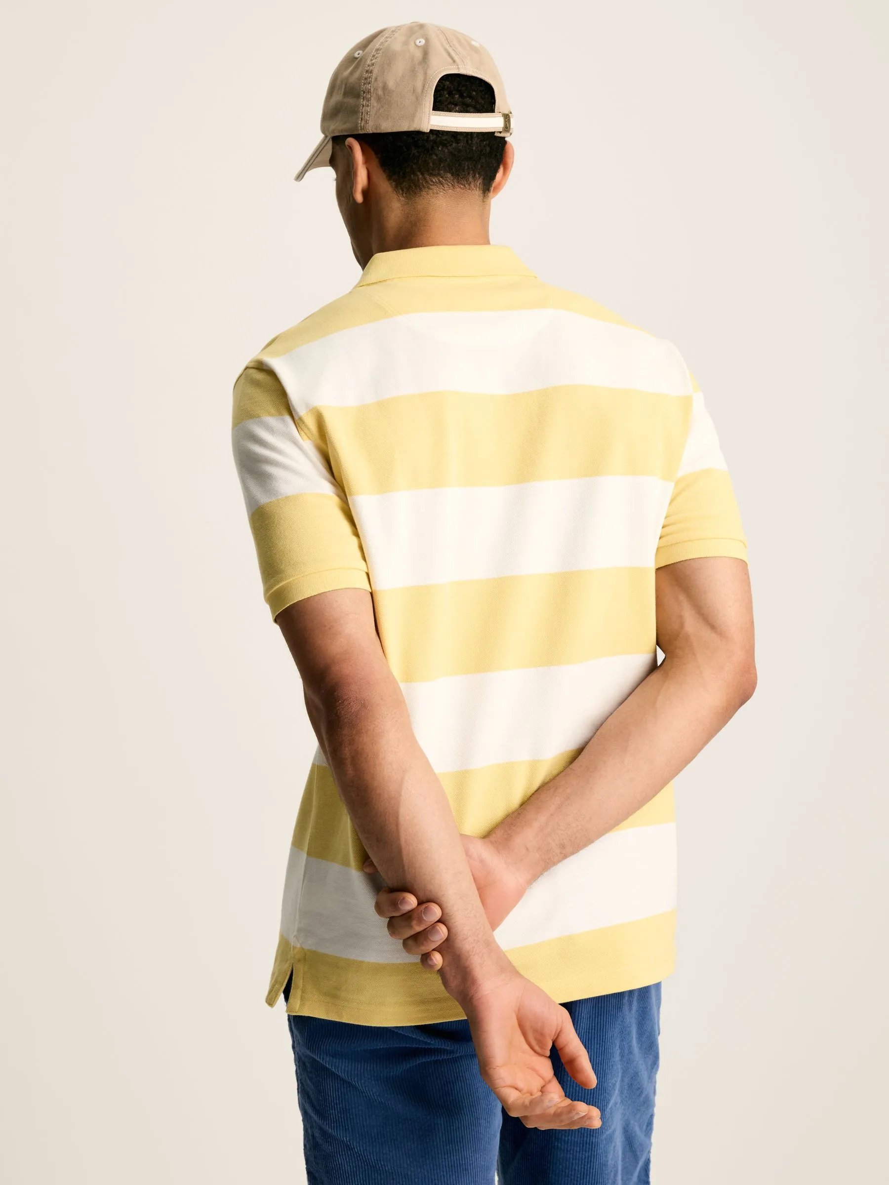 Yellow Striped Polo Shirt