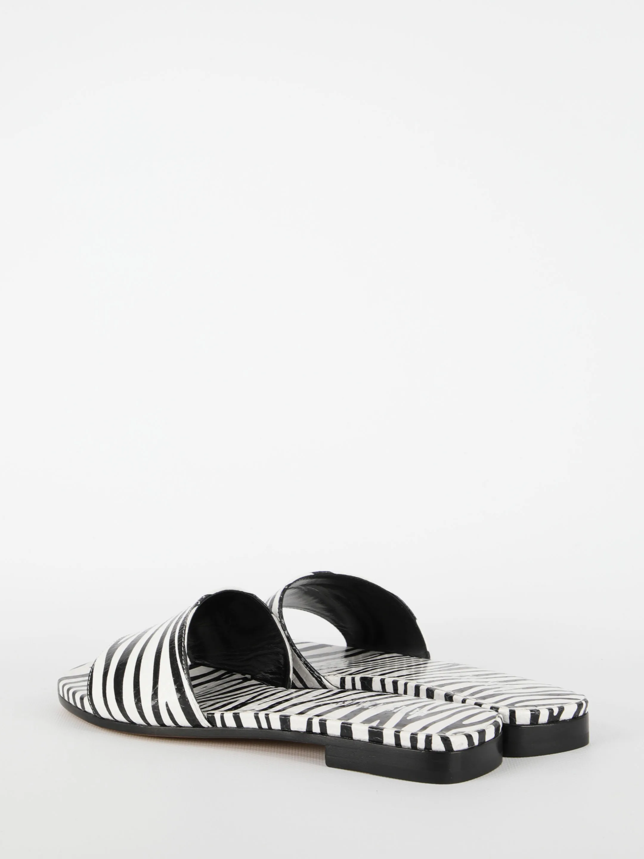 Zebra-print flat sandals